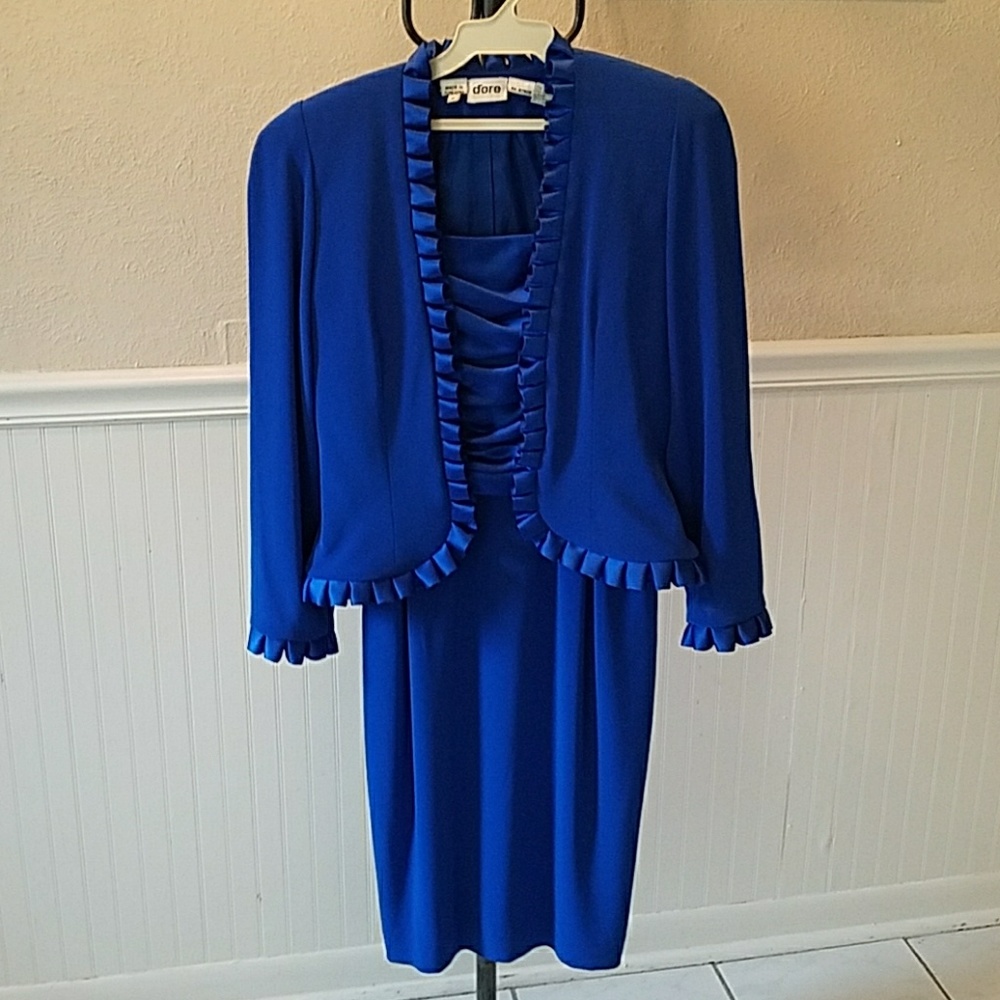 Beautiful Blue Semi Formal Dress with Jacket
